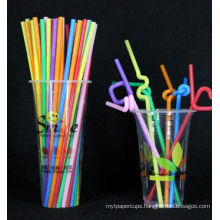 Christmas Day Decoration Plastic Drinking Straws